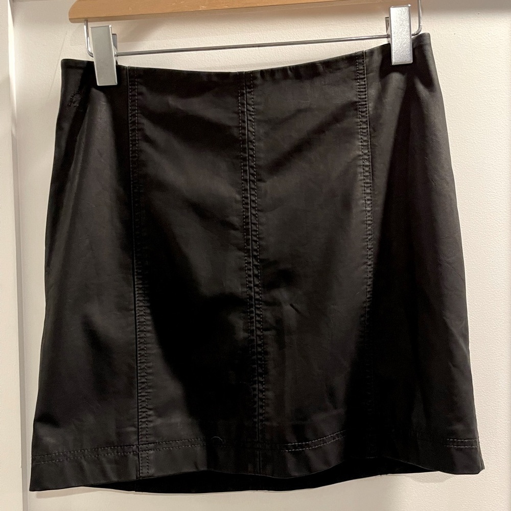Free People faux leather skirt